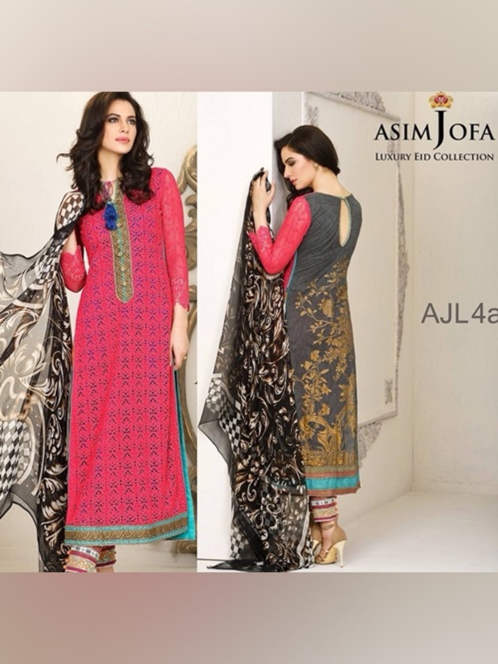 Asim Jofa Designer 3 Piece Suit (Very Unique High Quality Lace)